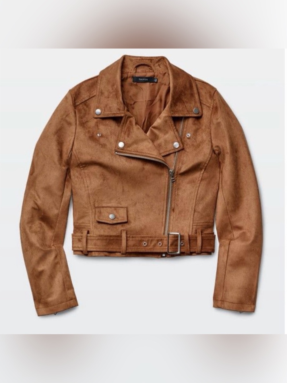 Talula Suede Moto Jacket for Aritzia – Tan | XXS